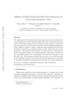 Diffusion Models Enable Zero-Shot Pose Estimation for Lower-Limb
  Prosthetic Users