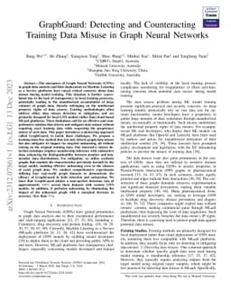GraphGuard: Detecting and Counteracting Training Data Misuse in Graph
  Neural Networks