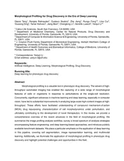 Morphological Profiling for Drug Discovery in the Era of Deep Learning
