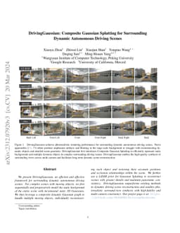 DrivingGaussian: Composite Gaussian Splatting for Surrounding Dynamic
  Autonomous Driving Scenes
