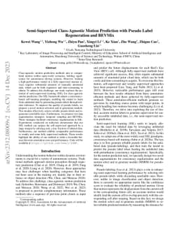 Semi-Supervised Class-Agnostic Motion Prediction with Pseudo Label
  Regeneration and BEVMix
