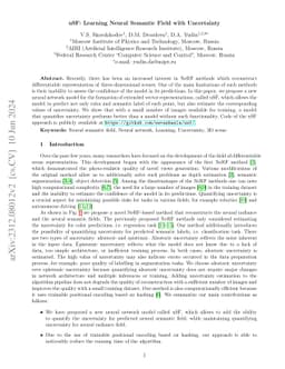 uSF: Learning Neural Semantic Field with Uncertainty