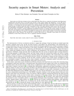 Security aspects in Smart Meters: Analysis and Prevention