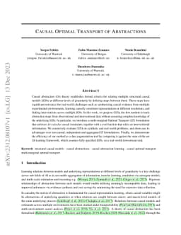 Causal Optimal Transport of Abstractions