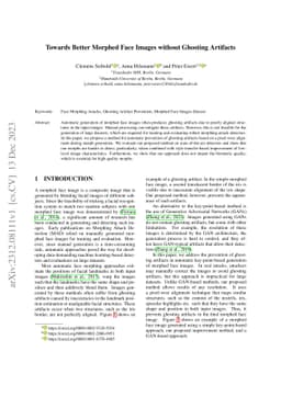Towards Better Morphed Face Images without Ghosting Artifacts