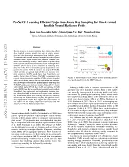 ProNeRF: Learning Efficient Projection-Aware Ray Sampling for
  Fine-Grained Implicit Neural Radiance Fields