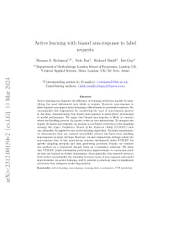Active learning with biased non-response to label requests