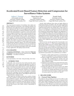 Accelerated Event-Based Feature Detection and Compression for
  Surveillance Video Systems