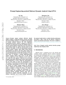 Prompt Engineering-assisted Malware Dynamic Analysis Using GPT-4