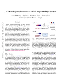 PTT: Point-Trajectory Transformer for Efficient Temporal 3D Object
  Detection