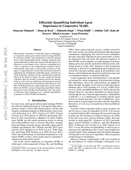 Efficiently Quantifying Individual Agent Importance in Cooperative MARL