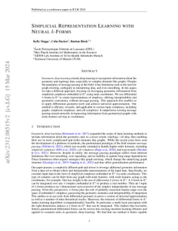 Simplicial Representation Learning with Neural $k$-Forms