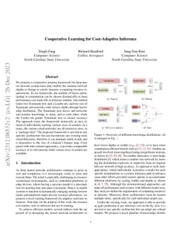Cooperative Learning for Cost-Adaptive Inference