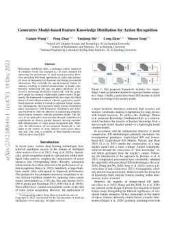 Generative Model-based Feature Knowledge Distillation for Action
  Recognition