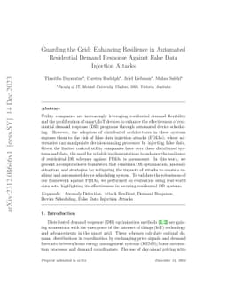 Guarding the Grid: Enhancing Resilience in Automated Residential Demand
  Response Against False Data Injection Attacks