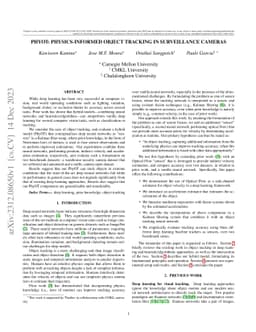 PhyOT: Physics-informed object tracking in surveillance cameras