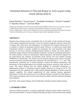 Automated detection of Zika and dengue in Aedes aegypti using neural
  spiking analysis