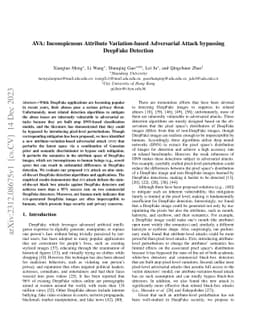 AVA: Inconspicuous Attribute Variation-based Adversarial Attack
  bypassing DeepFake Detection