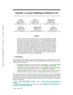 TigerBot: An Open Multilingual Multitask LLM