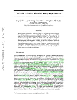 Gradient Informed Proximal Policy Optimization