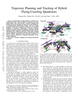 Trajectory Planning and Tracking of Hybrid Flying-Crawling Quadrotors