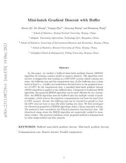 Mini-batch Gradient Descent with Buffer