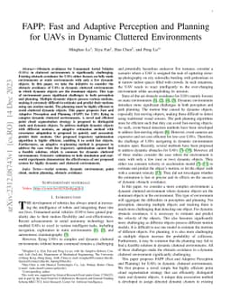 FAPP: Fast and Adaptive Perception and Planning for UAVs in Dynamic
  Cluttered Environments