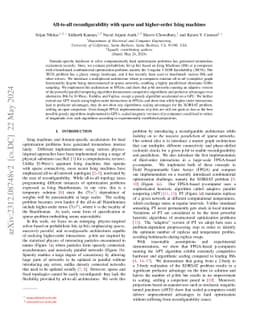 All-to-all reconfigurability with sparse and higher-order Ising machines
