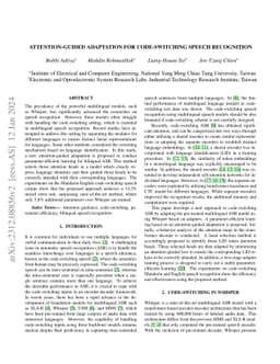 Attention-Guided Adaptation for Code-Switching Speech Recognition