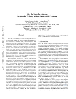May the Noise be with you: Adversarial Training without Adversarial
  Examples