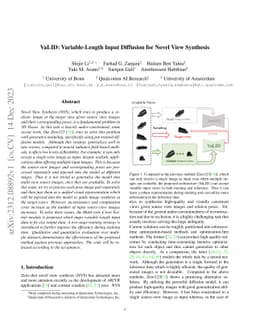 VaLID: Variable-Length Input Diffusion for Novel View Synthesis