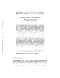 Training-free Zero-shot Composed Image Retrieval with Local Concept
  Reranking