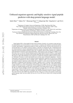 Unbiased organism-agnostic and highly sensitive signal peptide predictor
  with deep protein language model