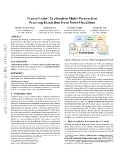FrameFinder: Explorative Multi-Perspective Framing Extraction from News
  Headlines