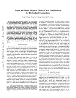 Bayes Net based highbrid Monte Carlo Optimization for Redundant
  Manipulator