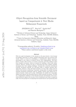 Object Recognition from Scientific Document based on Compartment
  Refinement Framework
