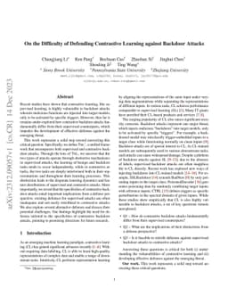 On the Difficulty of Defending Contrastive Learning against Backdoor
  Attacks