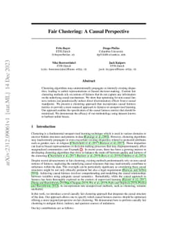 Fair Clustering: A Causal Perspective