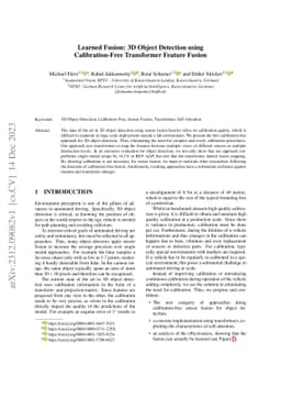 Learned Fusion: 3D Object Detection using Calibration-Free Transformer
  Feature Fusion