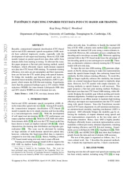FastInject: Injecting Unpaired Text Data into CTC-based ASR training