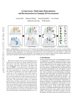 Living Scenes: Multi-object Relocalization and Reconstruction in
  Changing 3D Environments