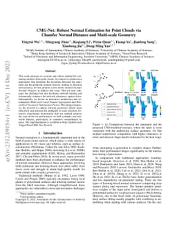 CMG-Net: Robust Normal Estimation for Point Clouds via Chamfer Normal
  Distance and Multi-scale Geometry