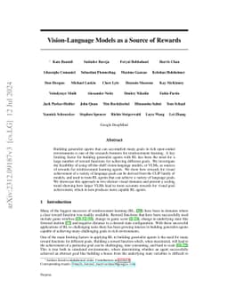 Vision-Language Models as a Source of Rewards
