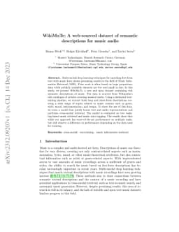 WikiMuTe: A web-sourced dataset of semantic descriptions for music audio