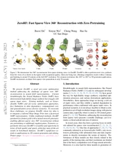 ZeroRF: Fast Sparse View 360° Reconstruction with Zero Pretraining