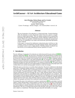ArchiGuesser -- AI Art Architecture Educational Game