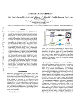 Continual Adversarial Defense