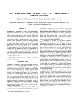 Single PW takes a shortcut to compound PW in US imaging