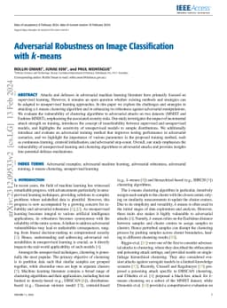 Adversarial Robustness on Image Classification with $k$-means