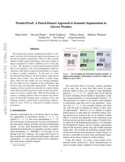 WeatherProof: A Paired-Dataset Approach to Semantic Segmentation in
  Adverse Weather